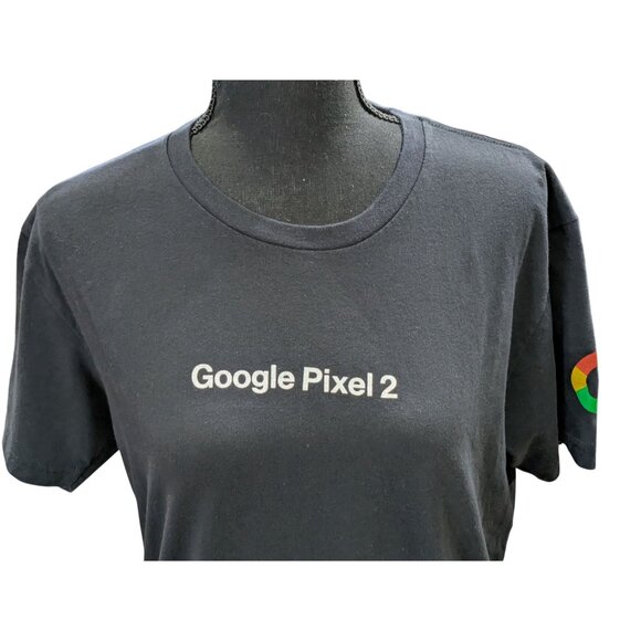 Google Pixel 2 Promo Womens T-Shirt Black Next Level Medium Cotton Blend - Picture 2 of 11